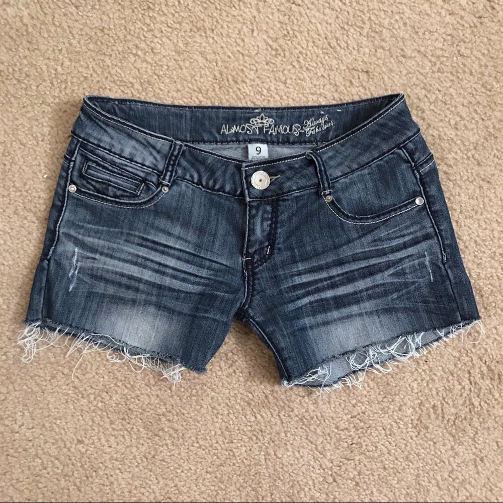 Almost Famous Low-rise Fray Cut-Off Jean Shorts 9